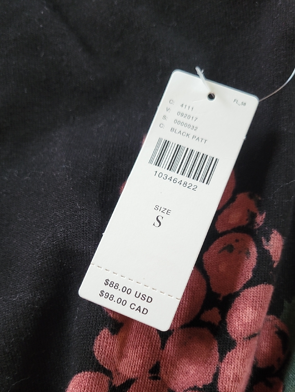 The Niki Bubble Sweatshirt by Pilcro | Anthropologie Floral Print Black Top - Picture 8 of 10